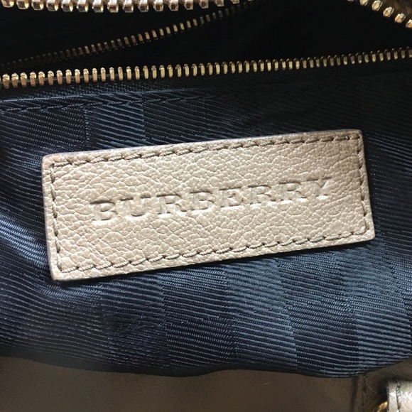 Dark Nude Burberry Leather Handbag - Picture 5 of 8
